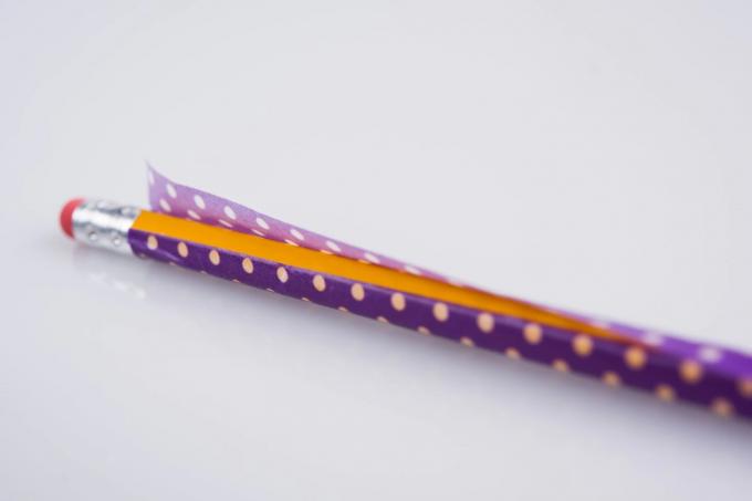 Langkah-langkah Pensil Washi Tape DIY