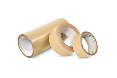 Brown Reinforced Paper Packing Tape Tahan Panas Fit Sealing Packaging