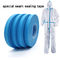 20mm * 200m Biru Tahan Air Kain Non Woven Hot Air Seam Sealing Tape Untuk Baju Pelindung