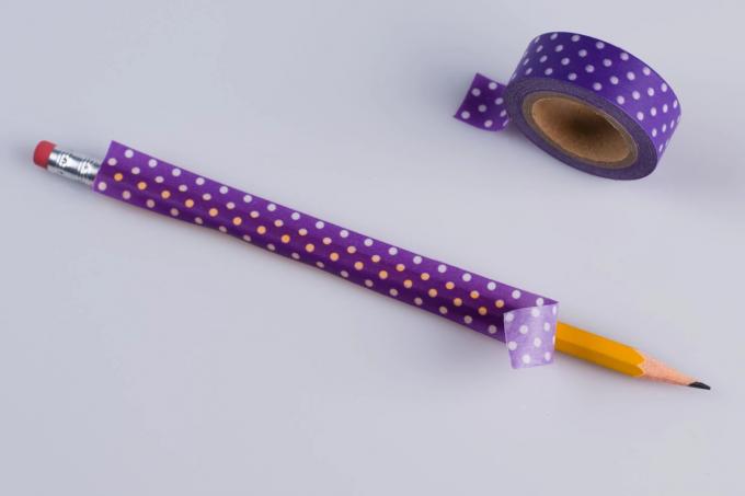 Langkah-langkah Pensil Washi Tape DIY