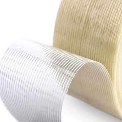 Pita Pengikat Filamen Kaca Kekuatan Tarik Tinggi 400N/inci dengan Adhesi Pell 11N/inci dan Ketebalan 150mikron