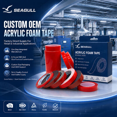 Custom Double Sided Adhesive Acrylic Foam Tape Untuk Perlengkapan Komponen Attachment Shock Absorption