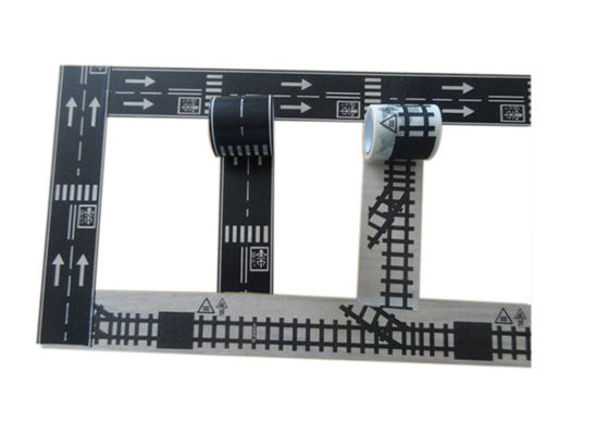 Set Selotip Washi Bertema Jalan Premium - 10 Gulungan Selotip Pola Jalan Raya Dekoratif 15mm x 5m untuk Jurnal Perjalanan & Scrapbooking