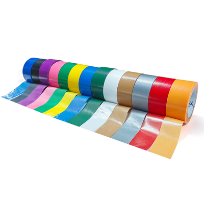 Sampel gratis Custom Cetak Waterproof Perak Abu-abu Warna Adhesive Dekoratif Kain Duct Tape