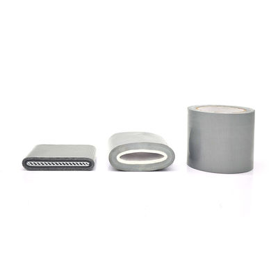 Karton Penutup Kain Tape Duct Penting Dalam Hitam / Putih / Merah Dengan Perekat Karet