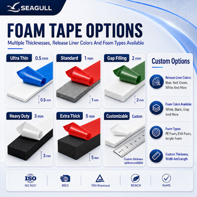 Double Sided Adhesive PE Foam Tape For Sign Board Mounting Cushioning Sealing