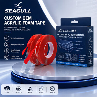 Custom Acrylic Foam Tape Double Sided Adhesive Untuk Membesarkan Cermin Dekoratif Interior Bonding