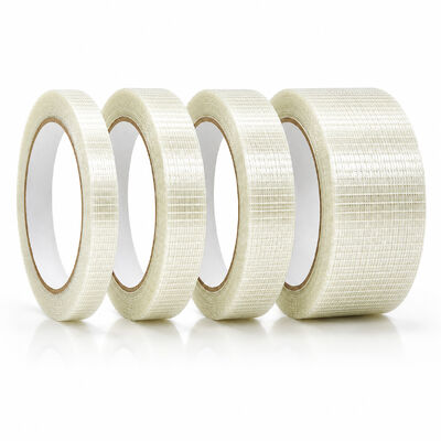 Tape Fiberglass Bi-Directional Diperkuat High Tack Filament Tape Untuk Kotak Palet