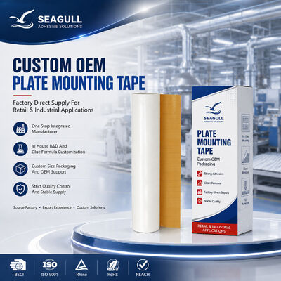 Removal Rubber Adhesive Plate Mounting Tape Untuk Flexoprinting Plat Bonding