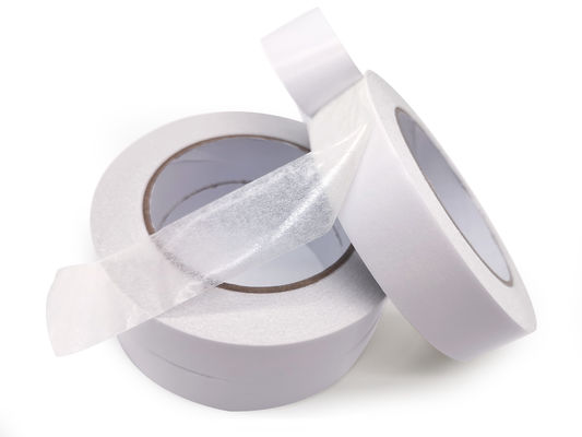 High Tack Acrylic Adhesive Double Side Tissue Paper Tape Roll Untuk Laminasi