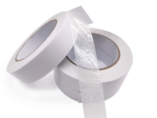 High Tack Acrylic Adhesive Double Side Tissue Paper Tape Roll Untuk Laminasi