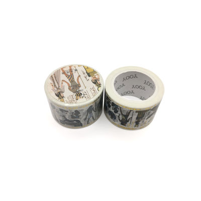 Waterproof Leaves CMYK Custom Skinny Washi Tape Untuk Ornamen Dekorasi