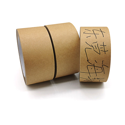 Hot Melt Adhesive Box Sealing Kraft Paper Tape Kustom Satu Sisi