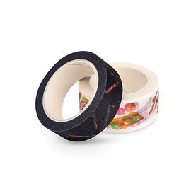 Black Slim Washi Paper Tape Water-Based Acrylic Adhesive Furniture Dekorasi