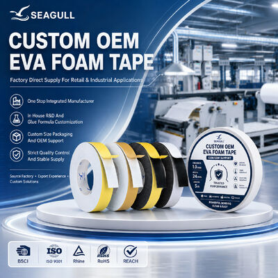 High Tack Waterproof Double Sided EVA Foam Mounting Tape Untuk Plastik Logam Kaca