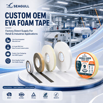 Custom Width Double Sided Industrial Adhesive EVA Foam Mounting Tape Produsen