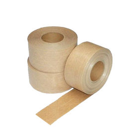 Warna Coklat Heavy Duty Reinforced Kraft Paper Adhesive Tape Untuk Pengepakan
