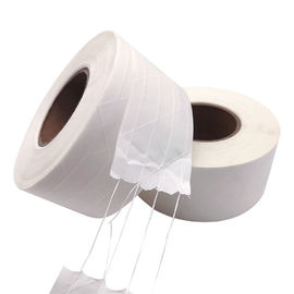 Putih dilekatkan Kraft Paper Tape, Fiberglass Paper Packing Tape Air Diaktifkan Percetakan Logo