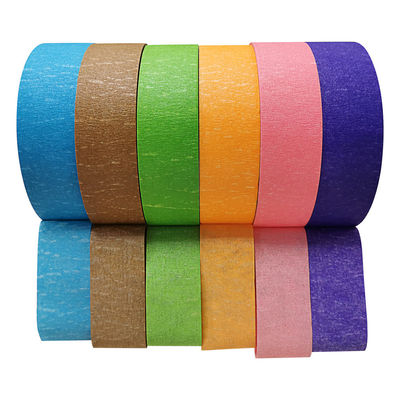 Waterproof Hot Melt Coloured Masking Tape Rubber Adhesive Untuk Rumah Lukisan