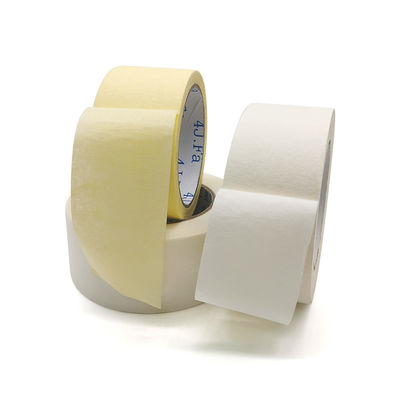 Lebar 19mm Panjang 55m Tidak Ada Residu Anit-UV White Masking Tape Untuk Melukis Rumah