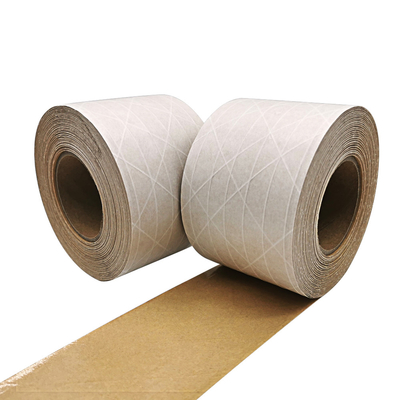 Satu Sisi Ramah Lingkungan Brown Wet Water Printing Kraft Paper Tape